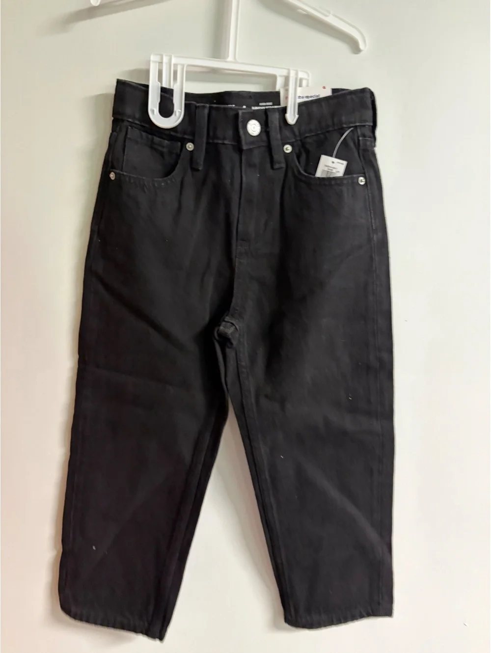 Girls, Old Navy, slouchy straight, high-rise jeans and black size 6